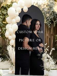 Customizable Arch Background With Arch Frame - Customizable Text/Graphics, Flexible Arch Doorway Suitable For Birthday, Wedding, Party - Durable Polyester Fabric, Easy Installation, Multiple Arch Sizes For Indoor And Outdoor Use - Multicolor - View 2