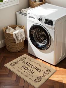 DAJIANG 1PC-Modern Laundry Room Floor Mat, Soft Channel Mat, Entryway Rug, Kitchen Floor Mat, Machine Washable, Dustproof Letter Carpet, Home Decoration Festival Room Decor. - Flannel Floor Mats, Living Room Rugs, Bedroom Rugs, Washable Rugs, Shag Rugs, Cozy Rugs, Soft On Feet, Home Decor Rugs, Adds Warmth, Stylish Rugs, Valentine's Day Decor, Valentines Decor - Welcome Mats, Entrance Mats, Outdoor Doormats, Absorbent Mats, Keeps Dirt Out, Front Door Mat, Cute Doormats, Easy Clean Mats, Kitchen Mats For Floor, Kitchen Rugs, Kitchen Deccor - 彩色 - 查看 2