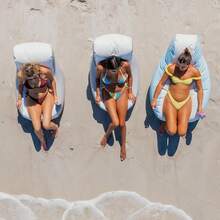 Wedge Marine-Boat Bean Bag, White-Ice Blue (Small) Variant 7 - White-ice Blue - View 4