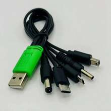 10-In-1 Universal Multi USB Charging Cable, Multiple Plug Connector Adapter With Type C, Micro USB, Mini USB, And DC Ports (5.5/4.0/3.5/2.5/2.0) For Cell Phones, Tablets, And Home Electronics - Multicolor - View 7