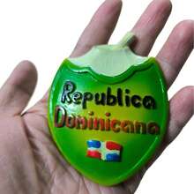 3.23 Inch Dominican Republic Coconut Shaped Refrigerator Magnet, Resin Travel Souvenir Magnetic Sticker - one-size - View 6