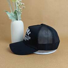 涂鸦卡车帽 轻便柔软 可调节 四季棒球帽 - 黑色 - 查看 2