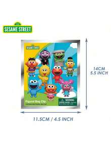 Monogram 1PC Officially Licensed Blind Box Surprise Box 3D Figurine Bag Clip Charms Elmo Bert Cookie Monster Backpack Decor Anime Collector Kering Birthday Holiday Gift - Multicolor - View 5