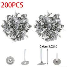 50/100/200/500pcs Sumbu Lilin Teh 2.6cm (1in) Tanpa Asap Inti Kepang Lilin Kedelai Aksesori Kerajinan Kit Pembuatan Lilin Aromaterapi Alat DIY - 2,6 cm - View 8