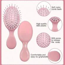 1/2/6/10/20件装升级版便携式气垫梳套装，可爱梳子，简约风格，干发卷发梳，洗发梳，优质材料，手持式梳子，美容配件，旅行必备，女士美发梳 - 粉色 - 查看 2