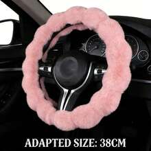 Soft Fluffy Bubble Steering Wheel Cover Warm Comfortable No Inner Ring Car Steering Wheel Protector Winter Driving Essential Accessories 1pcs - Cà phê nâu - Xem 2