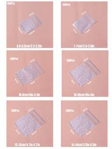 Self-Adhesive Resealable Plastic Snack Bags, White Polka Dot Frosted Candy Cookie Bags, 5.5x5.5 To 2.2x2.2 Inches Multiple Sizes, Suitable For Party Favors, Birthday Wedding Gift Packaging, Baking Supplies - Multicolor - View 11