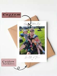 13x18 cm anpassat födelsedagskort med personligt foto och text, lämpligt för mors dag, fars dag, morföräldrarnas dag, en hjärtevärmande present - Flerfärgad - Visa 6