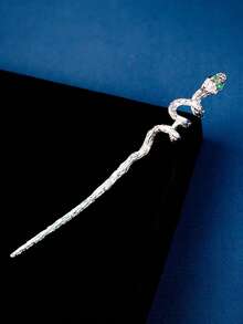 1pc Indie Design Crescent Moon & Tassel Hair Clip, Dark Edgy Vibe New Chinese Style Minimalist Accessory - Multicolor - View 12