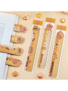 1pc/Random Plastic Cute Capybara Cartoon Ruler - Ideal For School And Office Use - Unique Gift Idea - Perfect Back To School Gift - Multicolor - View 4