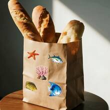 56张全新逼真海洋动物贴纸 - 高透明PET鱼形贴纸，适用于创意手工 - 56件 - 查看 7