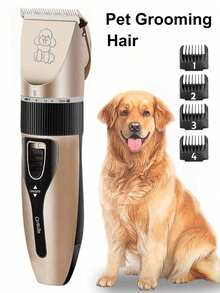 1pc Rechargeable Pet Hair Trimmer Electric Quiet Grooming Kit, Suitable For Dogs, Cats And Other Pets - Multicolor - View 10