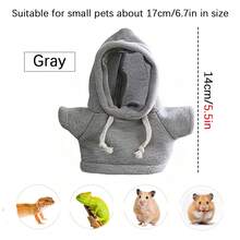 1pc Small Pet Clothing, Warm Pet Outfit, Suitable For Small Pets And Reptiles Daily Wear - Multicolor - View 8