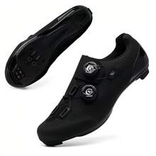 Professional Road Cycling Shoes For Men, Flat Sole Sports Sneakers For Road Bicycle Racing - Black - View 1
