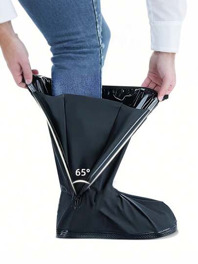 1 par de cubrecalzado gruesos antideslizantes e impermeables - Botas de lluvia reutilizables antideslizantes, cubrecalzado impermeable, cubrecalzado de caña alta para exteriores, cubrecalzado para adultos, cubrecalzado para exteriores resistentes al desgaste adecuados para montar bajo la lluvia y playas arenosas, enfriamiento de verano, playa, viaje, aislamiento, mascotas, carnaval, opción de primavera y verano, regalo para dama de honor, interior, playa, viaje, hombres, mujeres, vacaciones, adorno lindo, organizador de zapatos, ahorrador de almacenamiento, ceremonia de graduación, graduación, felicitaciones graduado, felicitaciones graduado, valedictorian, terminar la escuela, fiesta de graduación