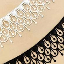 2 Yards Tassel Floral Lace, 4cm Wide Water-Soluble Embroidered Trim, Sewing DIY Craft Supplies - 2 Codes - View 2