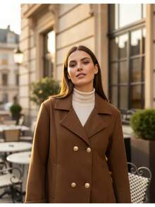 Women's Blazer La Batida Tailored Double Button - 駝色 - 查看 1