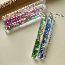 1/2/4/6pcs Of Liquid Quick Sand Rotating Rods, Rotate With Fingers, Relieve Stress, Portable And Fun, Desktop Countdown, Stress Relief Toy, Fingertip Toy Essential Gift For Daily Office And Entertainment, Birthday And Valentine's Day Gift - Multicolor - View 6