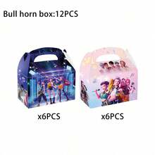 Bộ 6/12 món đồ trang trí tiệc theo chủ đề âm nhạc Hàn Quốc phổ biến & quà tặng nhỏ, hộp còi phụ kiện anime, kiểu dáng ngẫu nhiên, thích hợp làm quà tặng cho bạn bè và gia đình. - Nhiều màu - Xem 4