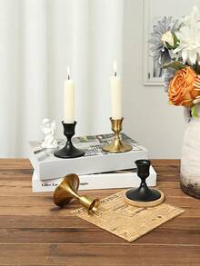 1/2pcs Minimalist Wedding Candle Holders, Silver/Gold Ceramic Center Decor, Suitable For Romantic Dinners And Bridal Showers, 2026 Wedding Decor Essential, Creates Elegant Ambiance For Dining Tables And Desktops, Mother's Day, Father's Day Gift - Silver Ceramic Candle Holder - View 9