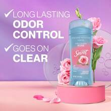Secret Fresh Antiperspirant Deodorant For Women, 72hr Breathable Sweat & Odor Protection, Instant Freshness & Gentle, PH Balancing Minerals, Clear Gel, Delicate Rose Scent, 3.4 Oz - Hoa hồng mỏng manh - Xem 2
