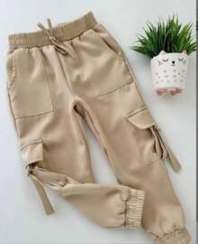 Stylish Jogger Pants For Girls And Teens. - Beige - View 3