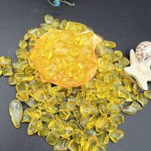 100g Golden Yellow Citrine Small Crystal Pebbles, Suitable For Succulent Pots, Cacti, Bonsai, Vase Filler, Potted Plants, Aquariums And Glass Containers. Perfect For Home Decor And Creative Indoor/Outdoor Design. - View 7