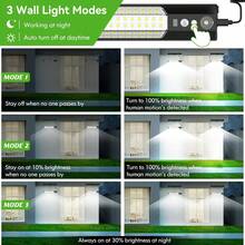 LiHangStar Outdoor Solar Powered Motion Sensor Wall Light, IP65 Solar Powered Light With Motion Sensor And Remote Control, Solar LED Light Strip, Suitable For Indoor/Outdoor, Yard, Street Area Lighting, Porch, Balcony - 1 Solar Panel With 1 Light - View 5