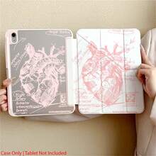 1 Pc Anatomical Heart Sketch Stand Protective Tablet Case - Ideal For Medical & Dark Academia Style Enthusiasts,Folio Tablet Case With Pen Holder Compatible With 10.9/10.2/ Air 5th Gen/Pro11/10th/9.7/Air 2/ (7th Gen)/ (8th Gen)/ Air 4/5/ Pro 11/ 10th Generation 10.9-Inch 2022 Smart Case/ Air 13(M3 2025)/ Air 11(M3 2025)/ Air 11(M3 2025)/ 11(A16 2025), Auto Sleep/Wake Function - Multicolor - View 8