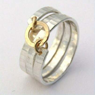 Creative Fashion Multi-Layer Hollow Circle Ring, Personalized Jewelry Accessory Essential For Women's Daily And Party Wear