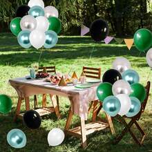 50/20pcs 10-Inch Green, Black, Silver Helium Balloons, Jungle/ Theme Graduation Party Decorations - A-1 - 查看 6