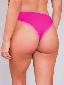 Set Of 10 Basic Everyday Comfortable Plain Panties, 100% Cotton - 彩色 - 查看 4