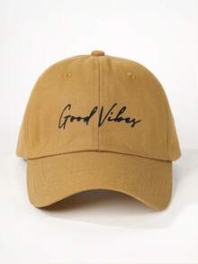 1pc Men's Embroidered "Goodvibes" Baseball Cap, Streetwear Casual Hat For Spring/Autumn Outdoor, Travel, Beach Vacation,Summer - Baseball Cap - View 19