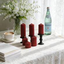 1 cây nến thơm hình bánh răng màu đỏ tía, đường kính 2,76 inch, nến sáp đậu nành không khói, thích hợp trang trí nhà cửa, tiệc tùng, trang trí bàn, quà tặng ngày lễ, bữa tối, tiệc chiêu đãi/liên hoan, thư giãn/thiền định, tạo ánh sáng dịu nhẹ, tạo không khí lãng mạn, trang trí đám cưới, quà cưới, trang trí ngày lễ, quà mùa đông, quà tặng cho nữ - 1PC - Xem 10