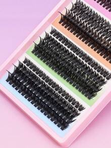 5-16mm 312簇 D型卷翘新款16排DIY 5D蓬松睫毛簇，40D-100D浓密睫毛簇，纤细单根睫毛，10-16mm簇状睫毛嫁接，柔软耐用，送给女性和女孩的礼物，大容量分段式假睫毛，放大眼睛。 - D - 查看 11