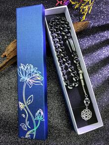 33 Beads Transparent Glass-Like Texture Muslim Prayer Beads, Middle Eastern Style Tasbih, Handmade Rosary, Great Gift - Multicolor - View 2