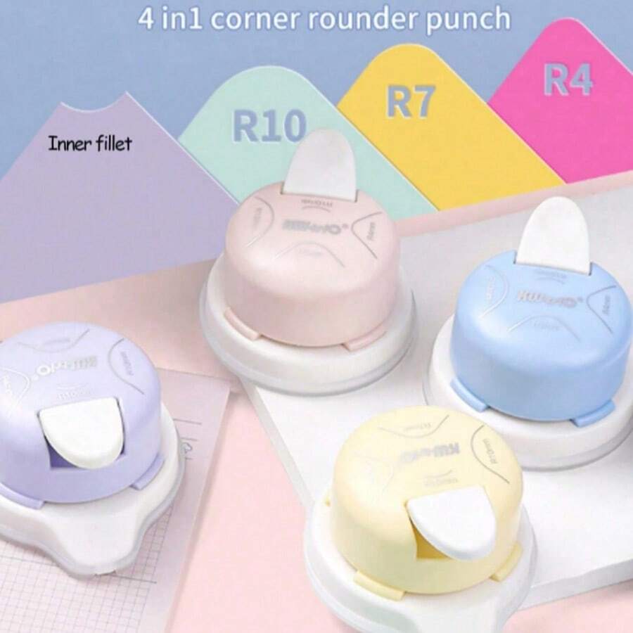 1件套四合一鱼片切割器，包含鱼片切割、手动斜切、卡片/照片切割、DIY剪贴簿工具、斜切工具、手动直线/弧形卡片纸切割器，适合返校季和学习用品 - A - 查看 1