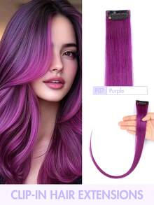Rainbow-Colored Hair Clips With Real Human Hair Pieces, Featuring A Silky, Invisible Texture And Soft, Superior Quality. Available In 12 Colors, Equipped With Stable And Comfortable Hair Clips, And Easy To Install. Highly Cost-Effective And High-Quality Real Human Hair Pieces, Ideal For Stage Performances And Shows. - Multicolor - View 28