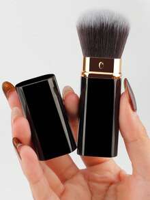 1pc Professional Retractable Round Face Makeup Brush, Blush Brush, Foundation Brush, Powder Brush - Multicolor - View 1