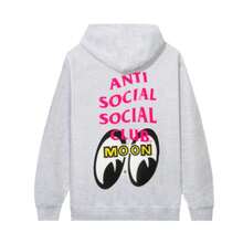 Anti Social Social Club X Mooneyes Stacked Hoodie Mens - Grey - View 2