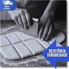 Jogo 4 Peças – Espátula e  Raspador Cortadora Inox Cozinha Pão Chocolate Bolo Massas Alisador Régua Multifuncional - KIT 03 UNIDADES - Visão 3