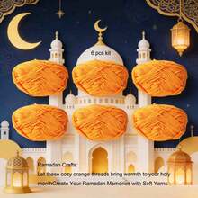 DIY Yarn: 300G Of Soft, Hearty Wool & Polyester Blend, Perfect For Knitting, Crocheting, And DIY Crafts - A-6 Pieces Of 50g Milk Yarn - View 5