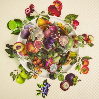 56 Pcs New Realistic Plant & Fruit Stickers - Transparent PET Decor For Journals & DIY Crafts