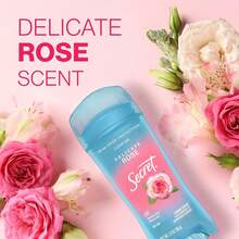 Secret Fresh Antiperspirant Deodorant For Women, 72hr Breathable Sweat & Odor Protection, Instant Freshness & Gentle, PH Balancing Minerals, Clear Gel, Delicate Rose Scent, 3.4 Oz - Hoa hồng mỏng manh - Xem 7