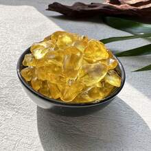 100g Golden Yellow Citrine Small Crystal Pebbles, Suitable For Succulent Pots, Cacti, Bonsai, Vase Filler, Potted Plants, Aquariums And Glass Containers. Perfect For Home Decor And Creative Indoor/Outdoor Design. - View 13