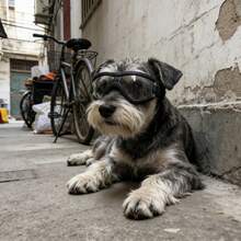 5kg-10kg Dog Fashionable Adjustable Colorful Sunglasses, High Quality Multi-Color Options, Windproof Protective Goggles, Suitable For Outdoor Activities Or Photography - Black - View 5