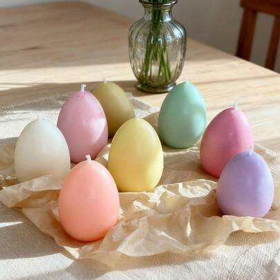 Easter Egg Candle Silicone Mold, Oval Soap Making Mold, 3D DIY Easter Craft Clay Plaster Tool, Holiday Party Gift, Home Decor, Souvenir, Handmade Gift