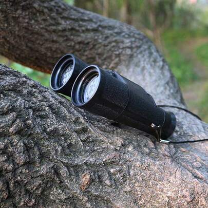 1pc 6X35 Black Plastic Binoculars, Outdoor Exploration Equipment