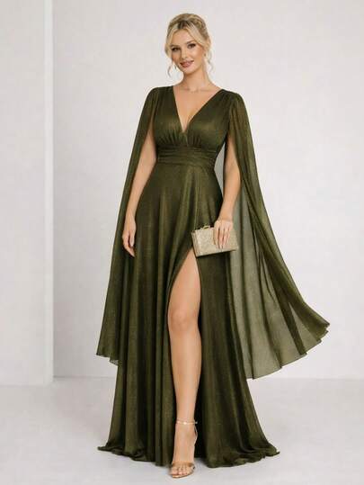 Vestido para madrinhas festas formaturas mula manca sem brilho com saia repicada luxuoso