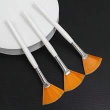 1/3/5/10/20pcs Fan-Shaped Makeup Brushes, Face Mask Application Brushes, Soft Cosmetic Skincare Tools, Acid Brushes For Beauticians, Suitable For Mud Masks, Toners, Creams, Spa Skincare Tools - Multicolor - View 5